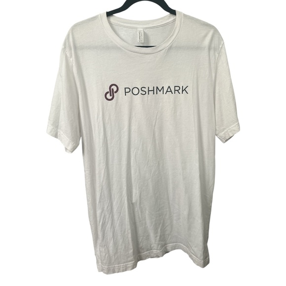 Poshmark Other - Poshmark Logo Branded Poshswag White Short Sleeve Tee with Crew Neck